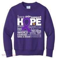 Alzheimer's Hope Love Support Kids Sweatshirt thumb 0