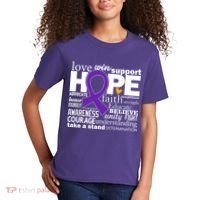 Alzheimer's Hope Love Support Kids T-Shirt thumb 2