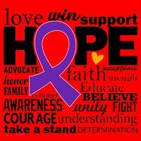 Alzheimer's Hope Love Support Santa Hat thumb 1