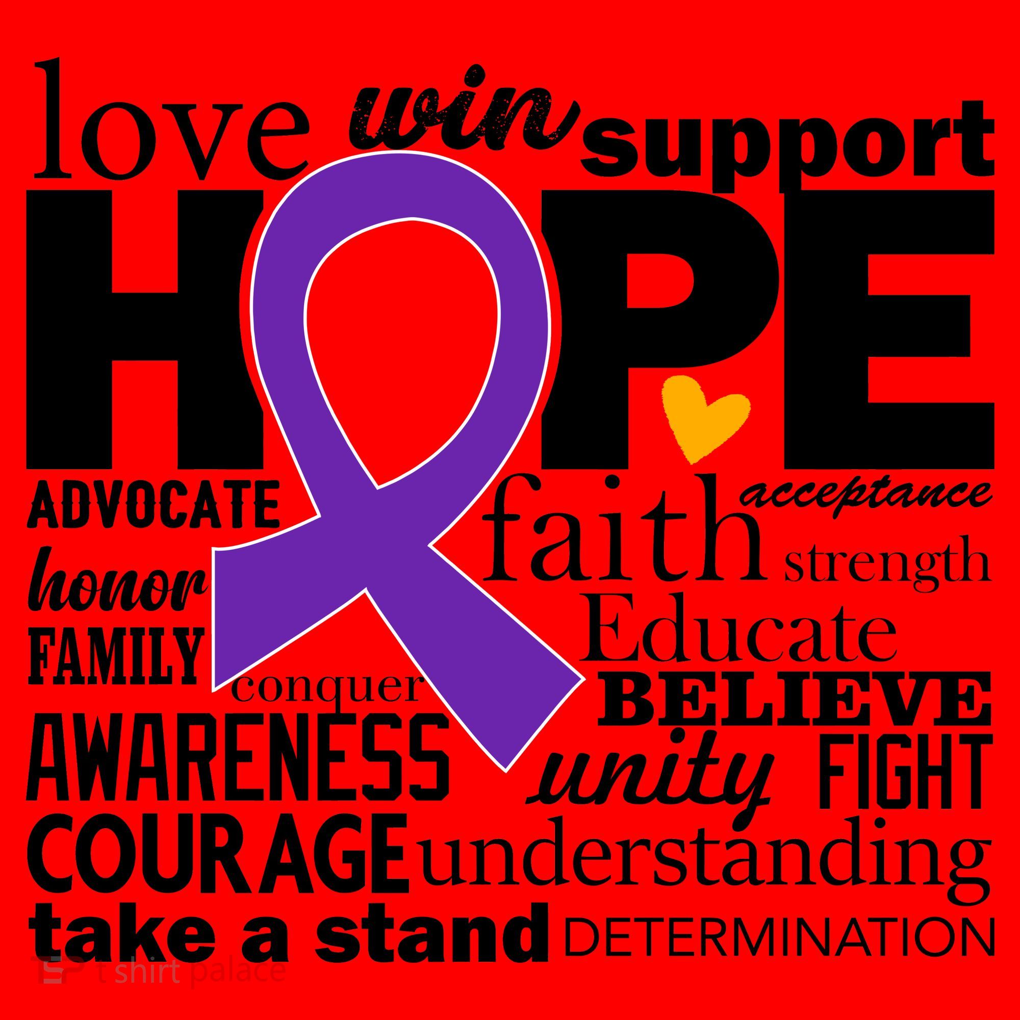 Alzheimer's Hope Love Support Santa Hat