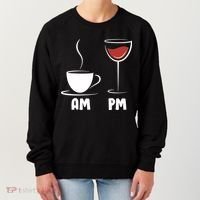 AM Coffee PM Wine Women's Sweatshirt thumb 0