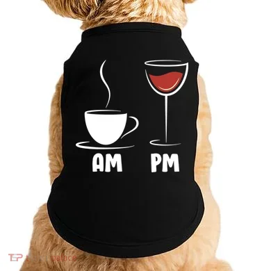 AM Coffee PM Wine Doggie Tank