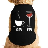 AM Coffee PM Wine Doggie Tank thumb 0