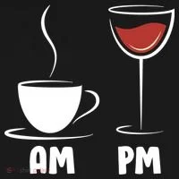 AM Coffee PM Wine Doggie Tank thumb 4