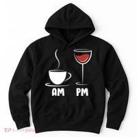 AM Coffee PM Wine Hoodie thumb 0
