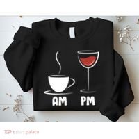 AM Coffee PM Wine Sweatshirt thumb 2