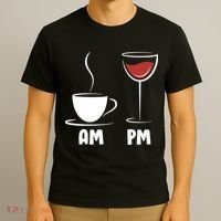 AM Coffee PM Wine T-Shirt thumb 3