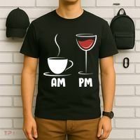 AM Coffee PM Wine T-Shirt thumb 6