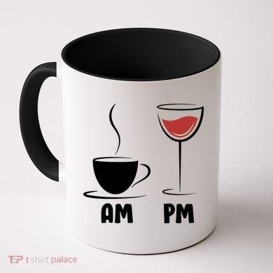 AM Coffee PM Wine Coffee Mug