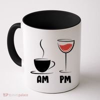 AM Coffee PM Wine Coffee Mug thumb 0