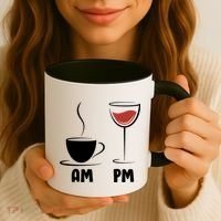 AM Coffee PM Wine Coffee Mug thumb 3