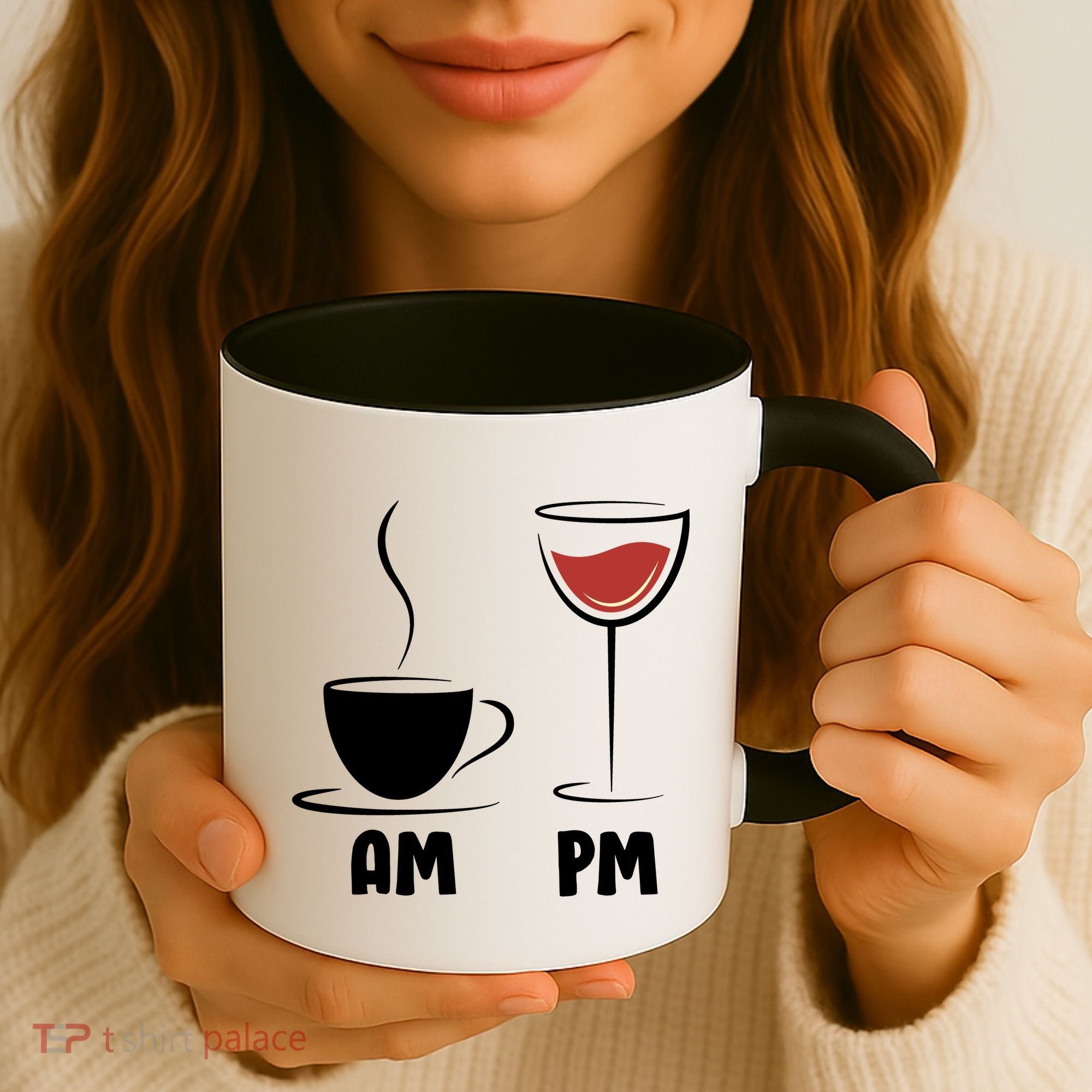 AM Coffee PM Wine Coffee Mug