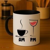 AM Coffee PM Wine Coffee Mug thumb 4