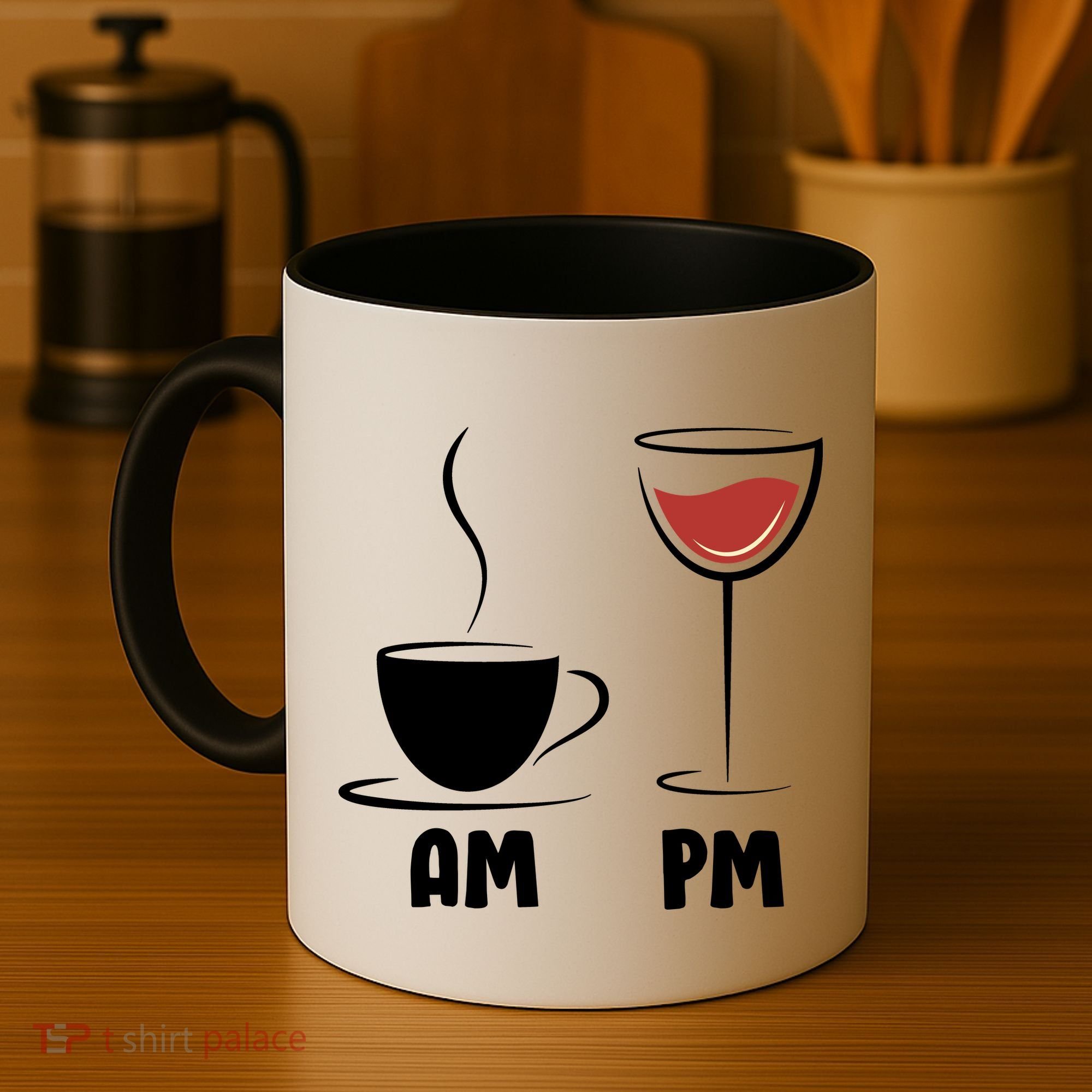 AM Coffee PM Wine Coffee Mug