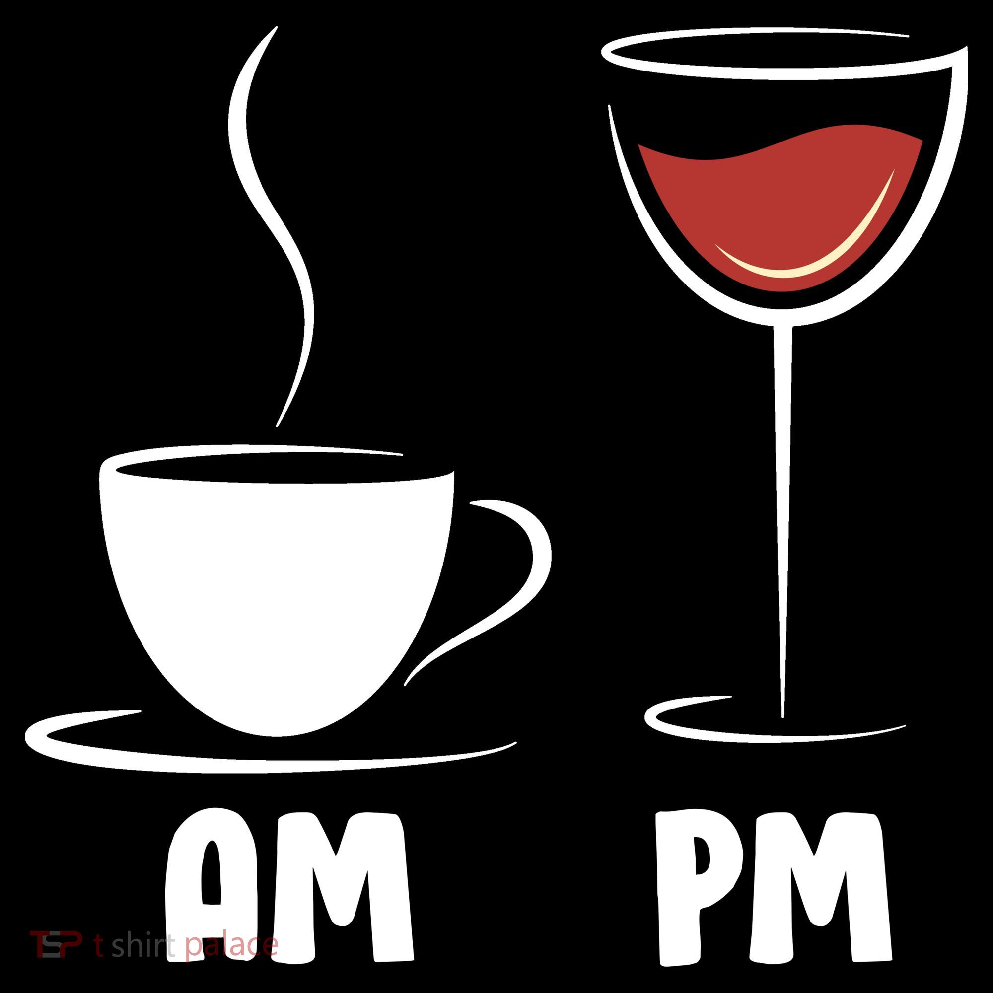 AM Coffee PM Wine Women's Hoodie