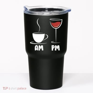 AM Coffee PM Wine Tumbler