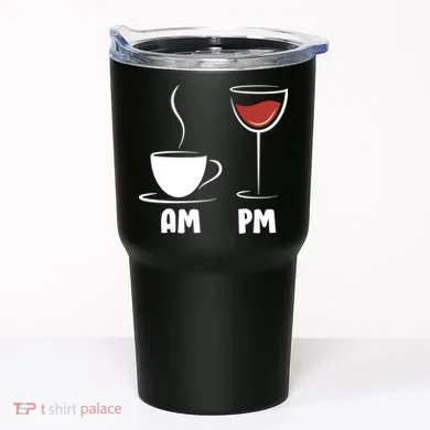 AM Coffee PM Wine Tumbler