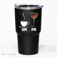 AM Coffee PM Wine Tumbler thumb 0