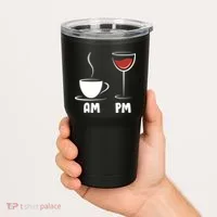 AM Coffee PM Wine Tumbler thumb 2
