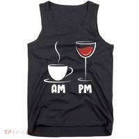 AM Coffee PM Wine Tank Top thumb 0