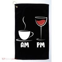 AM Coffee PM Wine Golf Towel thumb 0