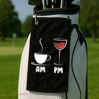 AM Coffee PM Wine Golf Towel thumb 2