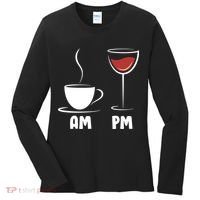AM Coffee PM Wine Women's Long Sleeve Shirt thumb 0