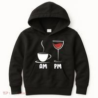 AM Coffee PM Wine Kids Hoodie thumb 0