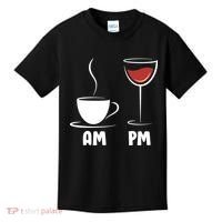 AM Coffee PM Wine Kids T-Shirt thumb 0