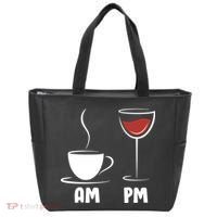 AM Coffee PM Wine Tote Bag thumb 0