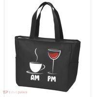 AM Coffee PM Wine Tote Bag thumb 3