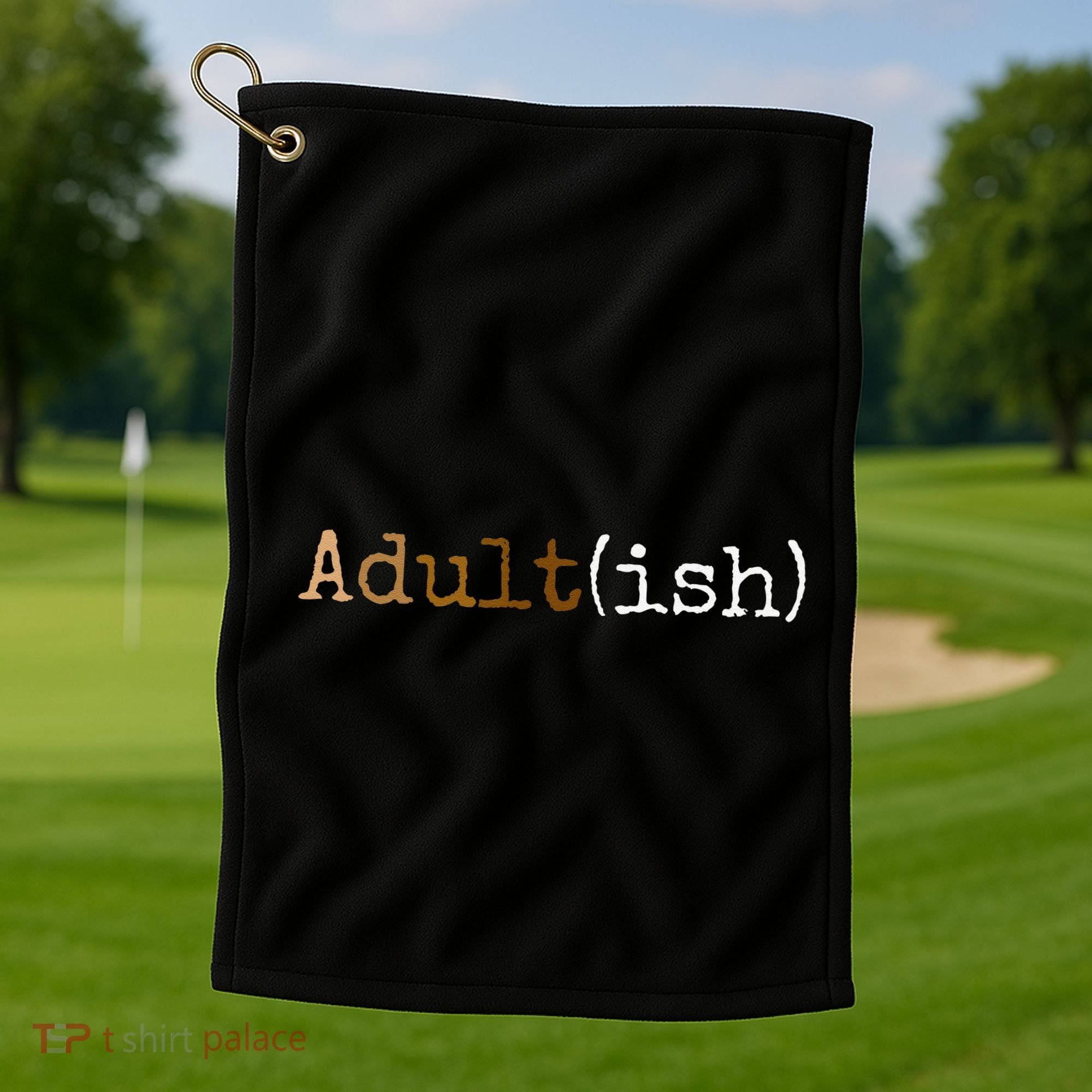 Adultish Melanin 21st Birthday 18th Birthday Golf Towel