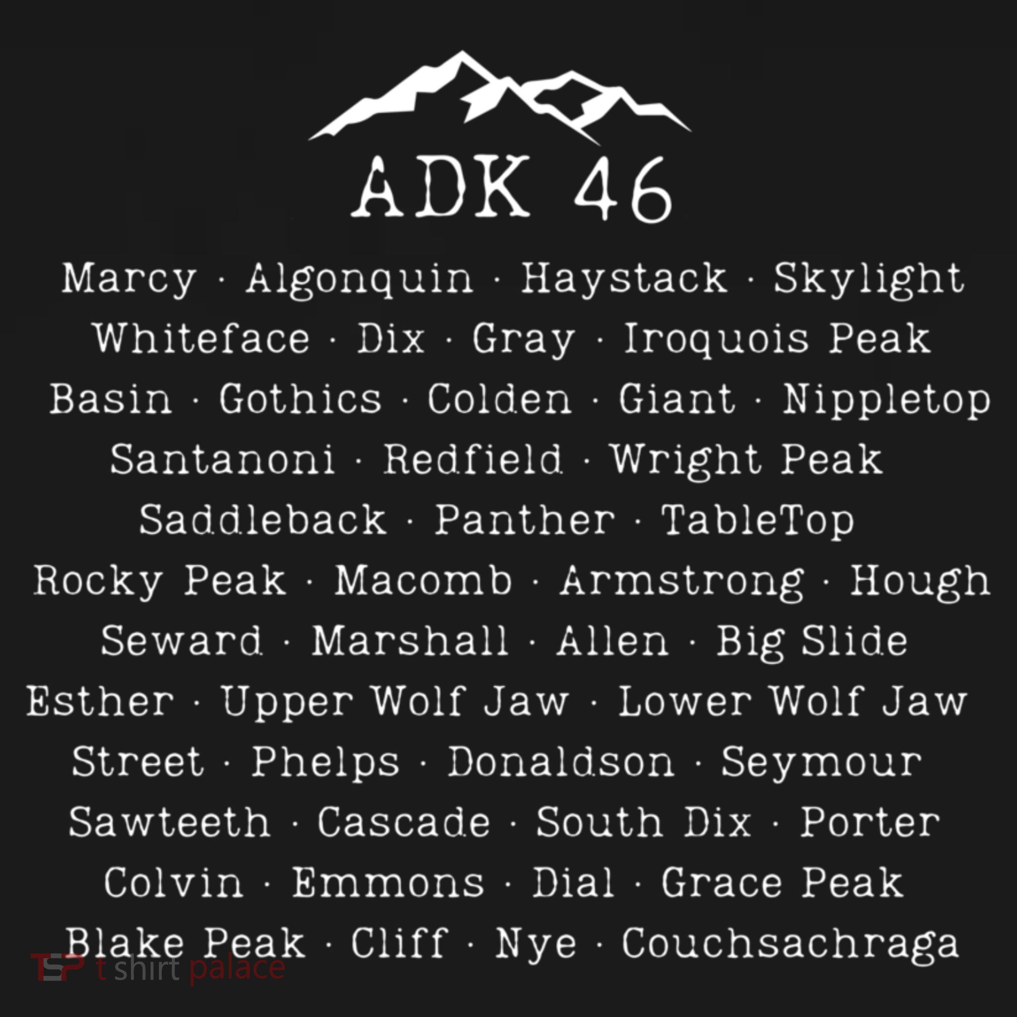 Adirondack Mountains 46 High Peaks Doggie Tank