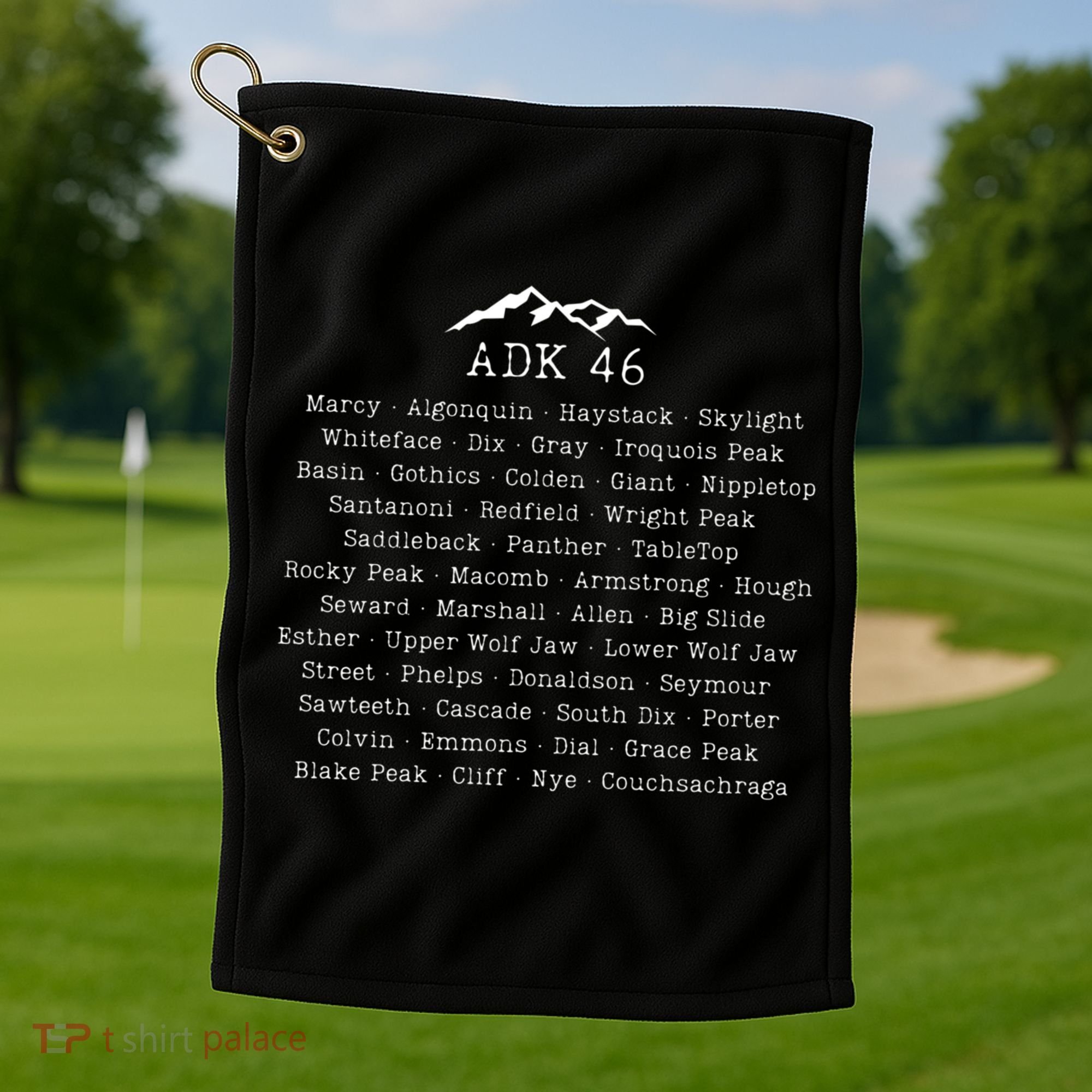 Adirondack Mountains 46 High Peaks Golf Towel