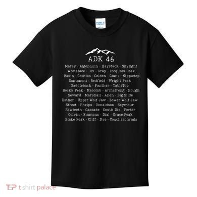 Adirondack Mountains 46 High Peaks Kids T-Shirt