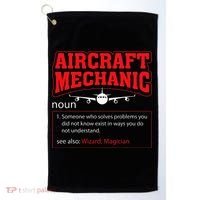 Aircraft Mechanic Airplane  Golf Towel thumb 0