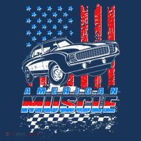 American Muscle American USA Flag Muscle Car Fan Women's Tank Top thumb 5
