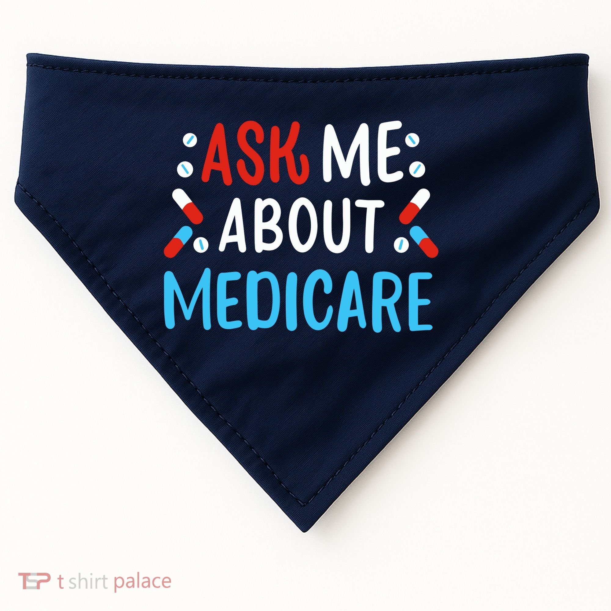 Ask Me About Medicare USA-Made Doggie Bandana