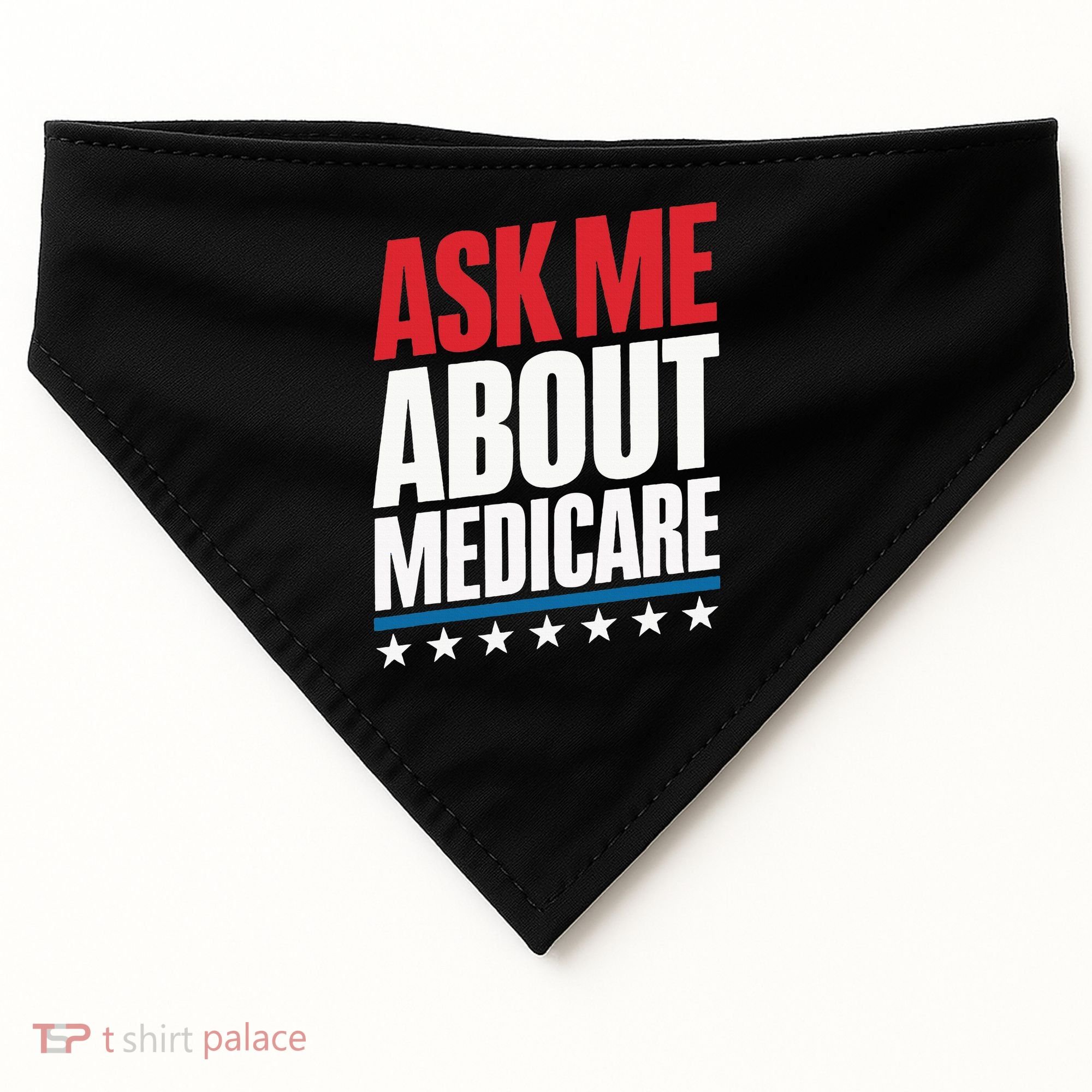 Ask Me About Medicare USA-Made Doggie Bandana