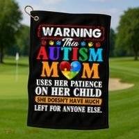 Autism Mom Golf Towel thumb 1