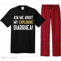 Ask Me About My Explosive Diarrhea Funny Pajama Set thumb 0