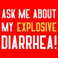 Ask Me About My Explosive Diarrhea Funny Santa Hat thumb 1