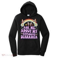 Ask Me About My Explosive Diarrhea Edgy Adult Humor Funny Gift Women's Hoodie thumb 0