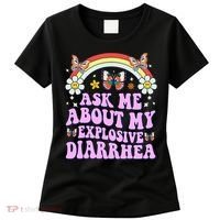 Ask Me About My Explosive Diarrhea Edgy Adult Humor Funny Gift Women's T-Shirt thumb 0
