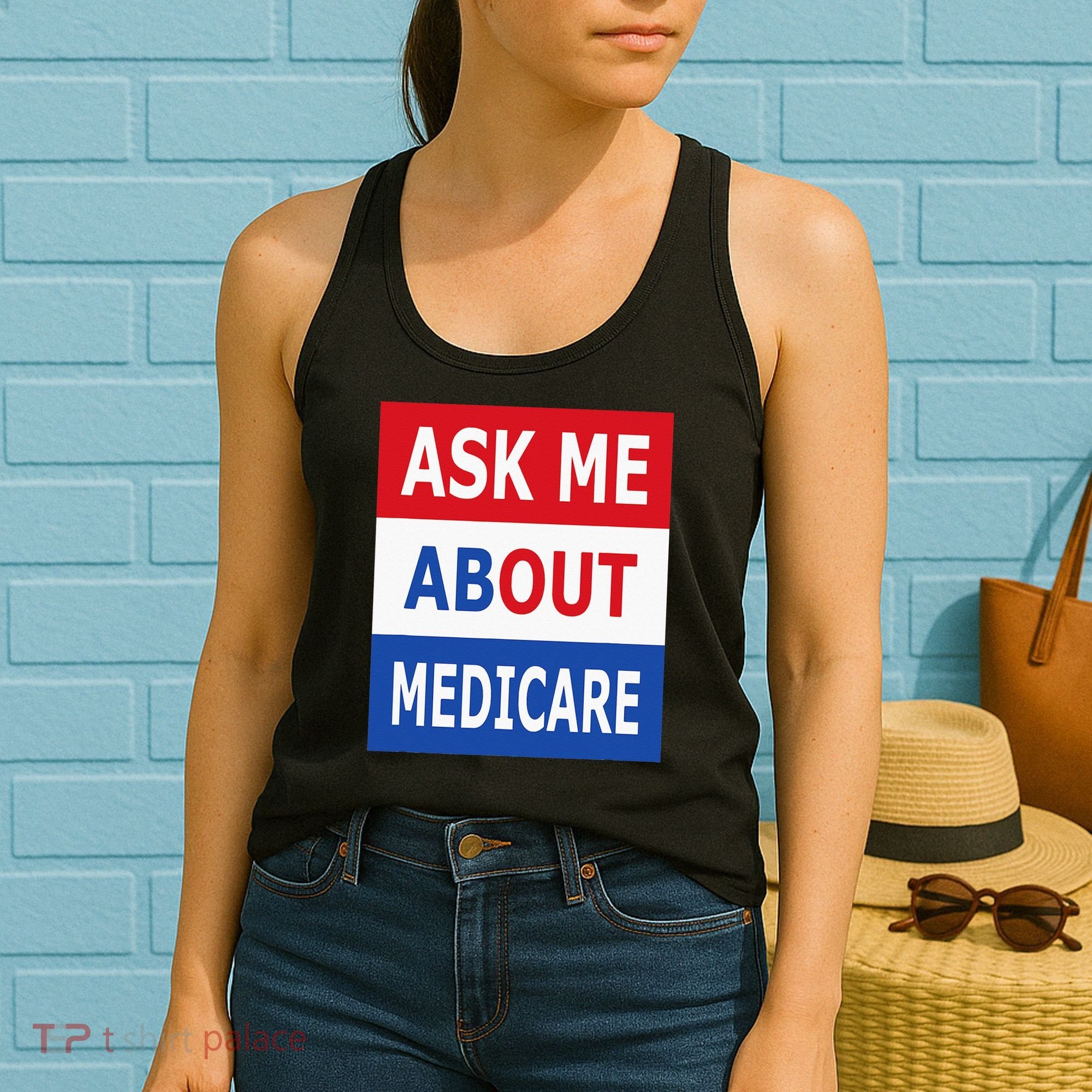 Ask Me About Medicare Insurance Agent Broker Women's Tank Top