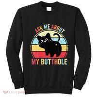 Ask Me About My Butthole Funny Cat Butt Sweatshirt thumb 0