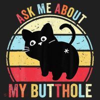 Ask Me About My Butthole Funny Cat Butt Beanie thumb 2