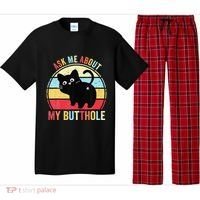 Ask Me About My Butthole Funny Cat Butt Pajama Set thumb 0