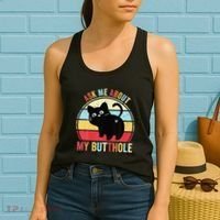 Ask Me About My Butthole Funny Cat Butt Women's Tank Top thumb 2
