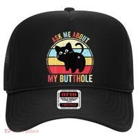 Ask Me About My Butthole Funny Cat Butt Hat thumb 0